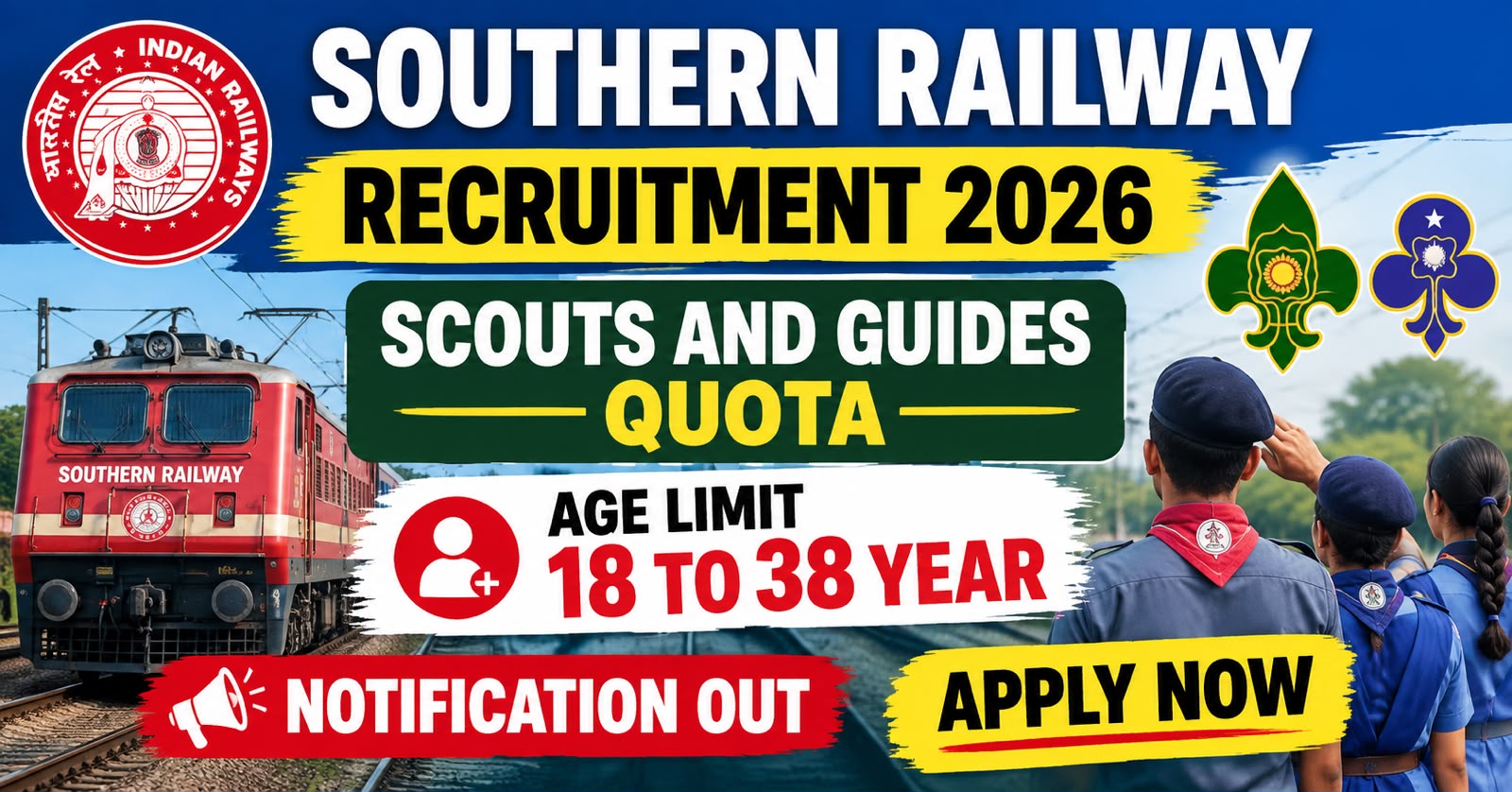 Southern Railway Scouts and Guides Quota Recruitment 2026