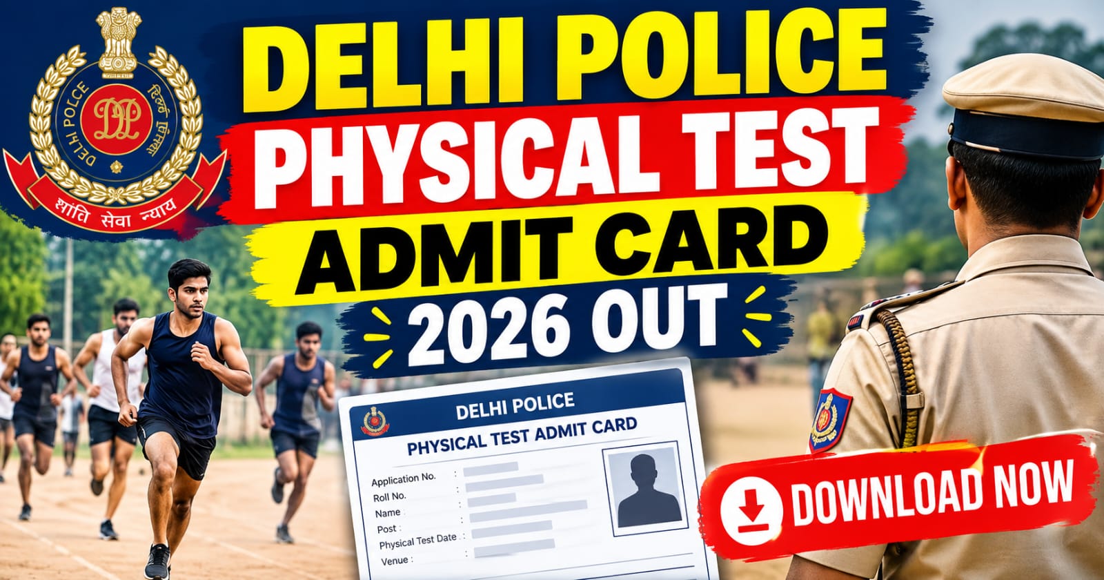 Delhi Police Physical Test Admit Card 2026